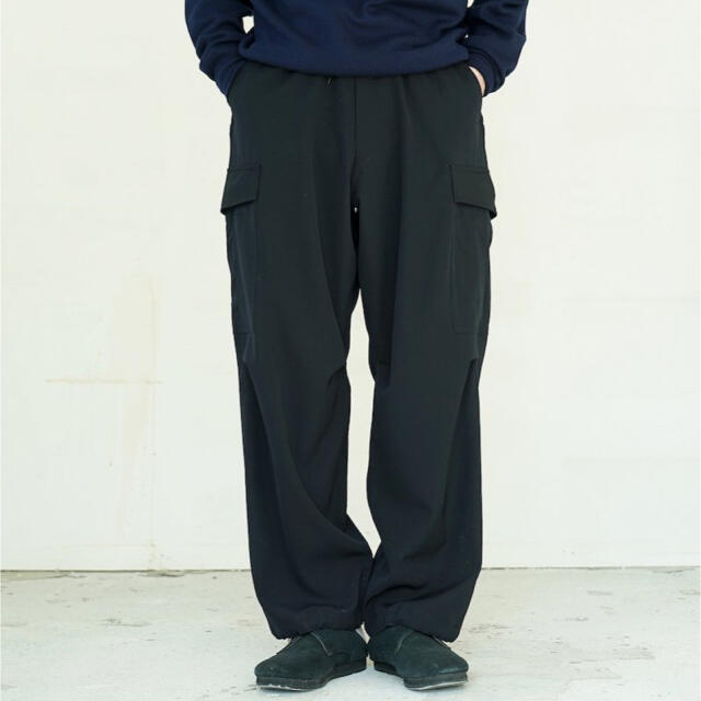 COMOLI コモリ ウールギャバ 6Pパンツ (NAVY)