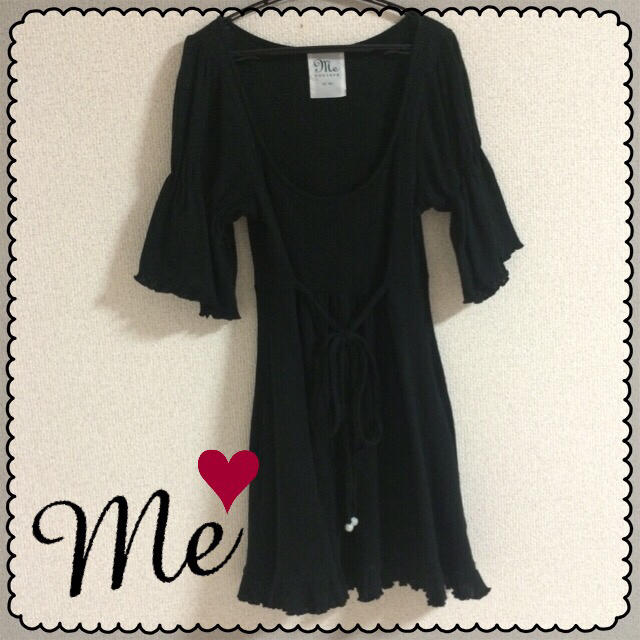 me & me couture(ミーアンドミークチュール)のme couture♡黒ミニワンピ レディースのワンピース(ミニワンピース)の商品写真