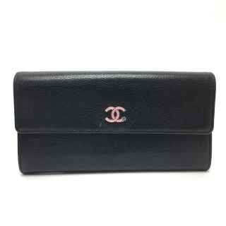 シャネル(CHANEL)のシャネル A84203 ラッキー クローバー 長財布 CC ココマーク ブラック(財布)