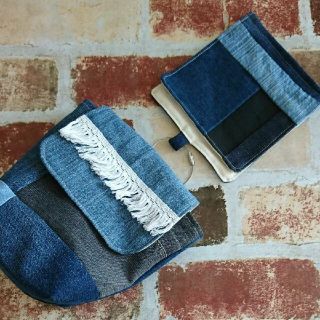デニムリメイク ペーパーホルダーカバー ★ハンドメイド★(その他)