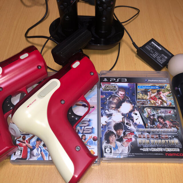 PlayStation3(プレイステーション3)のプレステ3 PlayStation Move カメラ　充電スタンド　ソフト3本 エンタメ/ホビーのゲームソフト/ゲーム機本体(その他)の商品写真