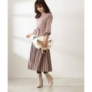 プロポーションボディドレッシング(PROPORTION BODY DRESSING)のプロポ♡バイカラーフレアプリーツニットセットアップ(セット/コーデ)