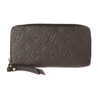 ルイヴィトン(LOUIS VUITTON)のLOUIS VUITTON ルイ ヴィトン モノグラムアンプラント ジッピーウォレット 長財布 M60548 エンボスレザー   テール ブラウン系   ラウンドファスナー ビトン 【本物保証】(財布)