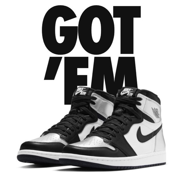 Nike Jordan 1 silver toe