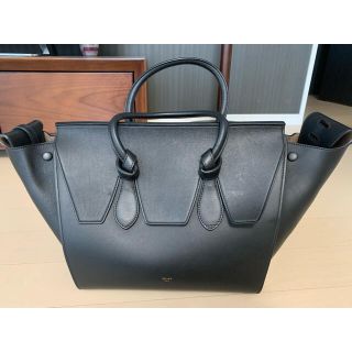 セリーヌ(celine)の最終値下！セリーヌ　タイ　ハンドバッグ　スモール　黒　ポーチ付(ハンドバッグ)