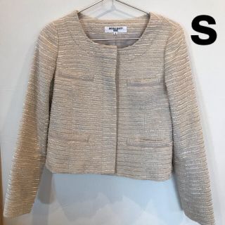 エヌナチュラルビューティーベーシック(N.Natural beauty basic)のNatural beauty basic   ツイード　ジャケット S(ノーカラージャケット)