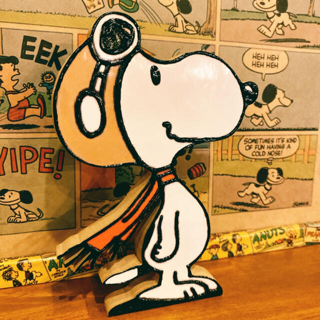 SNOOPY(スヌーピー)の♡フライングエース横向きスヌーピー♡ インテリア/住まい/日用品のインテリア小物(置物)の商品写真