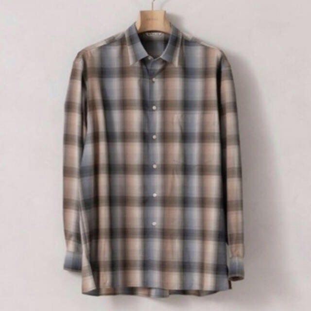 AURALEE SUPER LIGHT WOOL CHECK SHIRTS