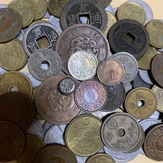 古銭　天保豆板銀入り　セット(貨幣)