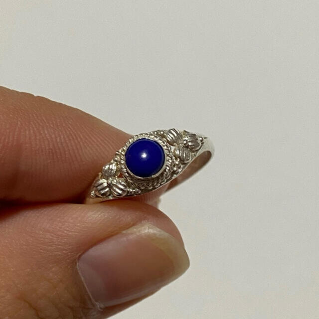 shinto＊天然石シルバーリング 青 紺 ブルー ネイビー レディースのアクセサリー(リング(指輪))の商品写真