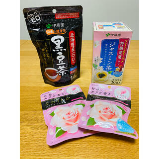 イトウエン(伊藤園)の【お茶&お菓子セット】黒豆茶・ジャスミン茶・ふわりんかセット　2月26日まで販売(茶)