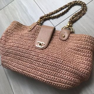 CHANEL シャネル ストローバッグ かごバッグ ショルダー バッグ