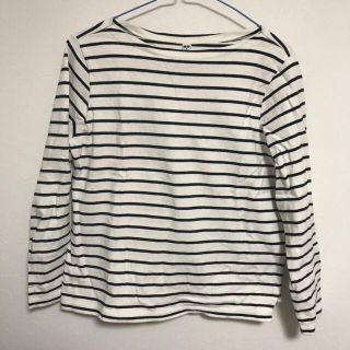 ユニクロ(UNIQLO)のユニクロ　ボーダーT ホワイト×ネイビー(Tシャツ(長袖/七分))