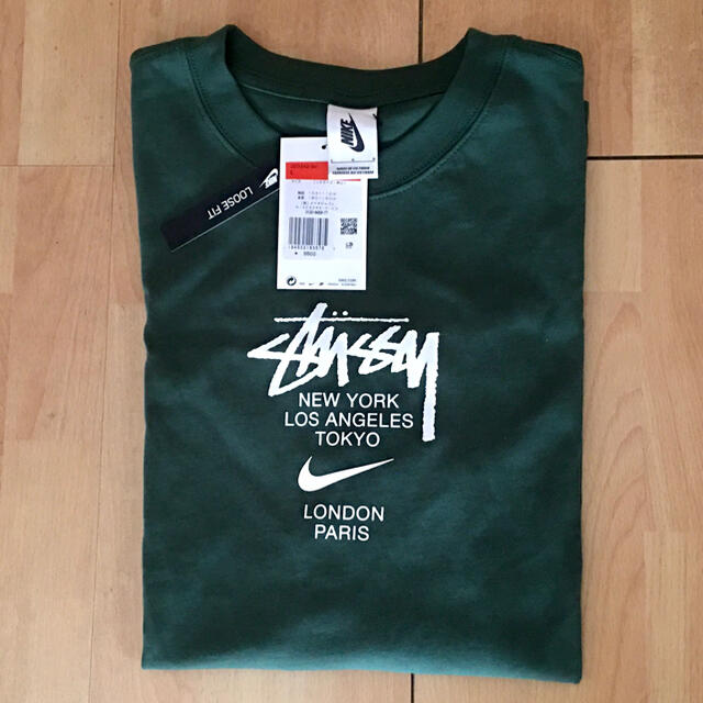 STUSSY(ステューシー)のLサイズ STUSSY NIKE INTERNATIONAL TEE Green メンズのトップス(Tシャツ/カットソー(半袖/袖なし))の商品写真