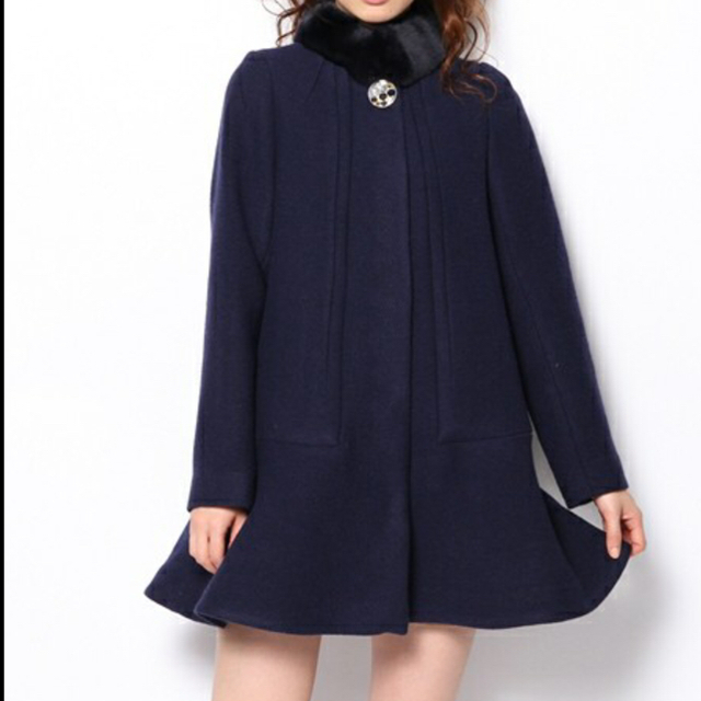 新品 Snidel ファーカラー Aラインコート