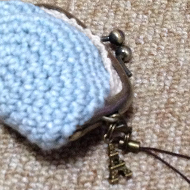 ハンドメイド＊編み編みがま口＊ レディースのファッション小物(財布)の商品写真