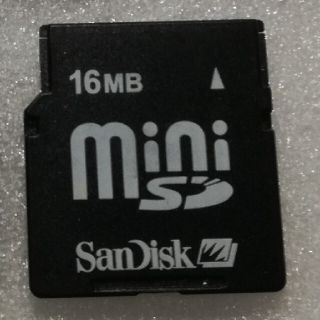 サンディスク(SanDisk)のミニSDカード中古16MB(PC周辺機器)