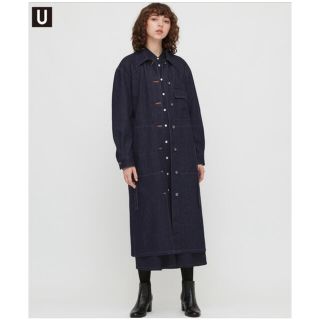 ユニクロ(UNIQLO)のデニムシャツコート(ロングコート)