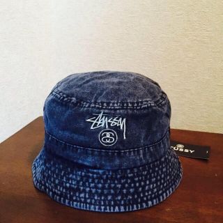 ステューシー(STUSSY)のSTUSSY ネイビー系 バケットハット(ハット)