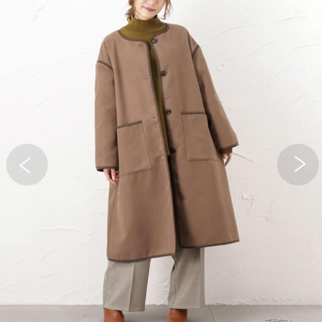 RETRO GIRL(レトロガール)のパイピングコート レディースのジャケット/アウター(ノーカラージャケット)の商品写真