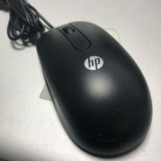 ヒューレットパッカード(HP)のhp 純正マウス　美品　有線　ブラック(PC周辺機器)