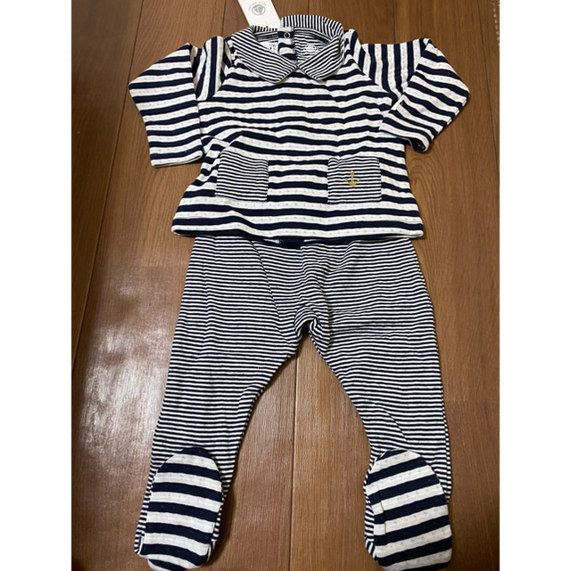 PETIT BATEAU PETIT BATEAU☆ボーダー セットアップ 12m 74㎝の通販 by Nana's shop｜プチバトーならラクマ