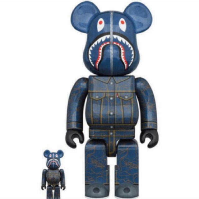 MEDICOM TOY(メディコムトイ)の送込  BAPE x Levi’s 100% & 400% BE@RBRICK エンタメ/ホビーのフィギュア(その他)の商品写真