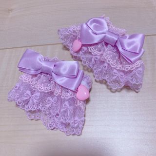 アンジェリックプリティー(Angelic Pretty)のお袖留め　ラベンダー×ピンク(ブレスレット/バングル)