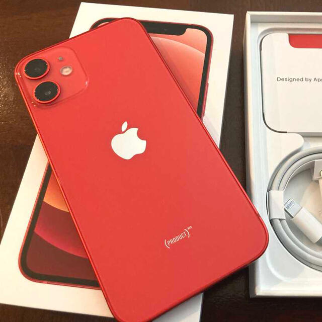 Apple(アップル)の新品同様　iPhone 12mini Red 128gb Simフリー スマホ/家電/カメラのスマートフォン/携帯電話(携帯電話本体)の商品写真