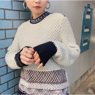 マメ(mame)のmamekurogouchi Lame Tweed Knit Pullover(ニット/セーター)