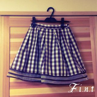 フィント(F i.n.t)のfi.n.t ギンガムシフォンスカート(ひざ丈スカート)