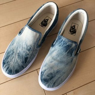 ヴァンズ(VANS)のVANS スリッポン ブリーチ ウォッシュデニム 26cm 美品(スニーカー)