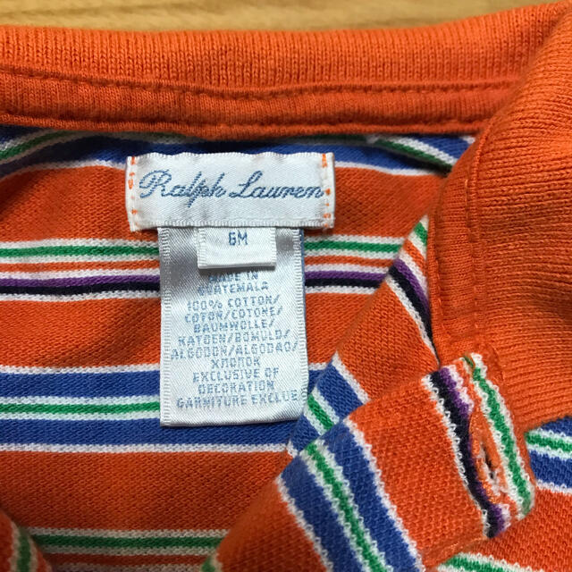 Ralph Lauren(ラルフローレン)のラルフローレン　カバーオール　size6m オレンジ系　ラガーシャツ風 キッズ/ベビー/マタニティのベビー服(~85cm)(カバーオール)の商品写真