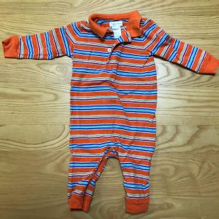 ラルフローレン(Ralph Lauren)のラルフローレン　カバーオール　size6m オレンジ系　ラガーシャツ風(カバーオール)