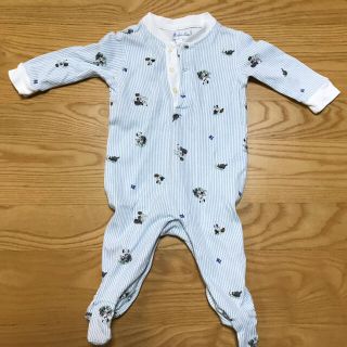 ラルフローレン(Ralph Lauren)のラルフローレン　カバーオール　size6m 水色　ストライプ　犬柄(カバーオール)