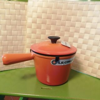 ルクルーゼ(LE CREUSET)の【新品未使用】ル・クルーゼle creusetウインザーポット片手鍋オレンジ(鍋/フライパン)