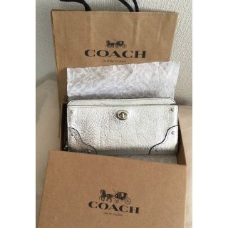 コーチ(COACH)の[美品] コーチの財布 長財布 シルバー箱付き(財布)