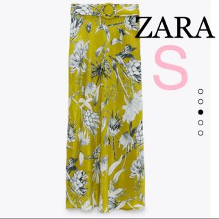 ザラ(ZARA)のZARA プリント地ミディスカート (ロングスカート)