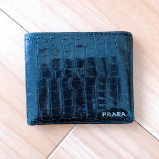 プラダ(PRADA)の専用プラダ　二つ折り財布　黒　クロコ　財布　メンズ　ビジネス(折り財布)