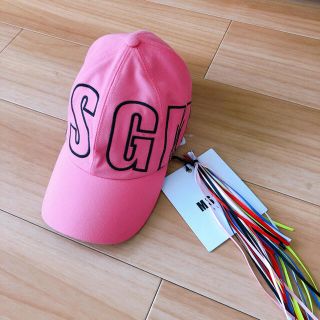 エムエスジイエム(MSGM)の新品未使用　Msgm エムエスジイエム　キャップ　ピンク　帽子　タグ付き(キャップ)