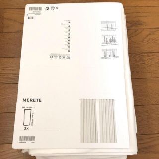 イケア(IKEA)のKEA カーテンMERETEキナリアイボリー(カーテン)