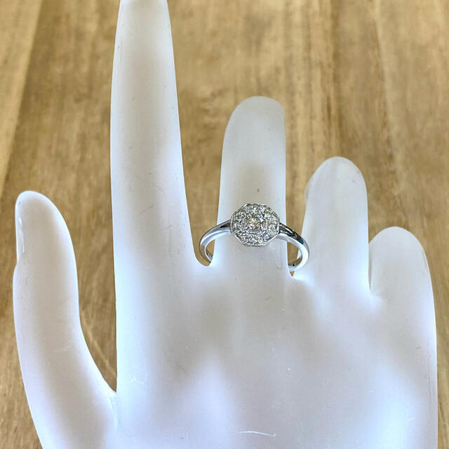可憐で可愛い!Pt950 ダイヤ 0.20ct リング 2.90g M313 アクセサリー