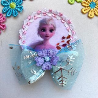 アナトユキノジョオウ(アナと雪の女王)のアナ雪　エルサ　ワッペン　ハンドメイド❣️(外出用品)