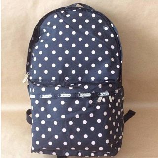 レスポートサック(LeSportsac)の新品！レスポートサック リュック 黒 ドット (リュック/バックパック)