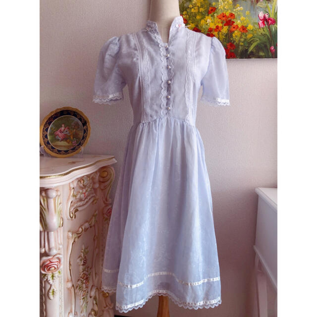 GUNNE SAX(ガニーサックス)のGUNNESAX  ガニーサックス　ヴィンテージ　古着　アンティーク　ワンピース レディースのワンピース(ひざ丈ワンピース)の商品写真