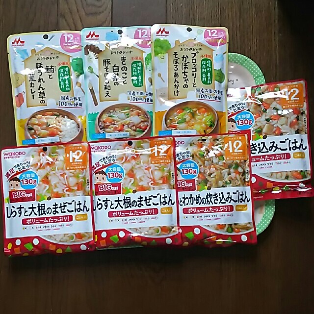 和光堂(ワコウドウ)のm様専用☆離乳食  12か月(一歳)から♪ 和光堂と森永  7点セット キッズ/ベビー/マタニティの授乳/お食事用品(その他)の商品写真