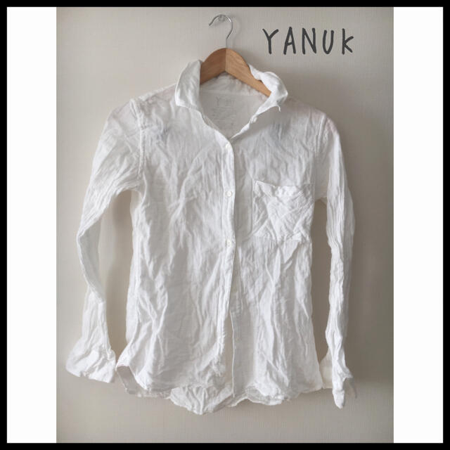 YANUK(ヤヌーク)のYANUK コットン　白シャツ レディースのトップス(シャツ/ブラウス(長袖/七分))の商品写真