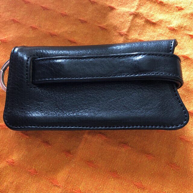 CHROME HEARTS レザーキーケース 黒 インボイス原本付キーホルダー