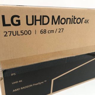 エルジーエレクトロニクス(LG Electronics)の【美品】LG 4K モニター 27インチ 27UL500(ディスプレイ)