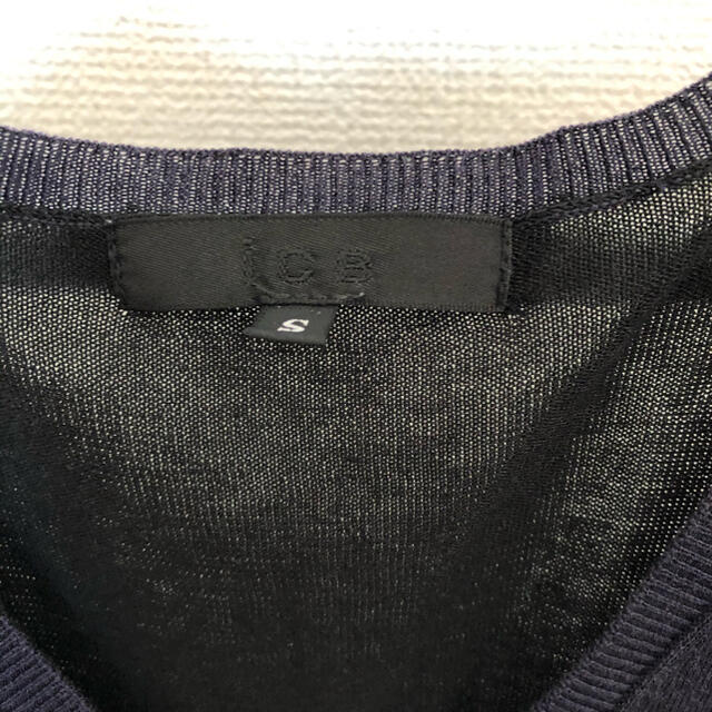 ICB(アイシービー)のＩＣＢ　Ｖネックセーター　紺&黒 レディースのトップス(ニット/セーター)の商品写真